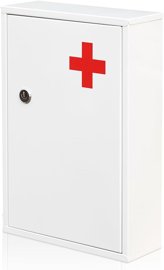 Steel Wall-Mount Lockable Medical Cabinet, 2-Tier Medical Box by Ydocabinit