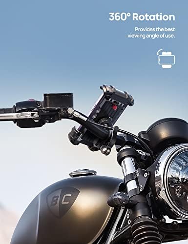 Lamicall Bike Phone Holder Motorcycle Mount - One-Hand Operation, Lockable - Image 4