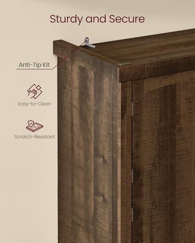 VASAGLE Pantry Cabinet, Freestanding Tall Cupboard with a Drawer - Image 7