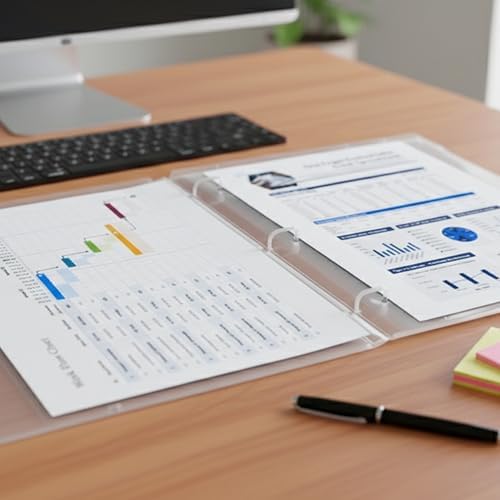 UniKeep 3 Ring View Binder - Binder Case is Fully Enclosed - Available in White, Clear, or Black and in Different Spine Sizes (Pack of 3, Clear, 0.5 Inch) - Image 4