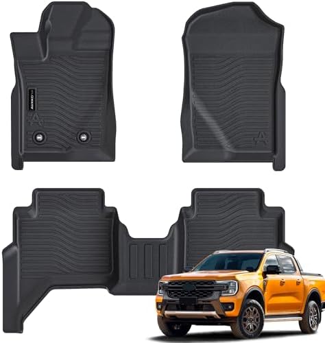 AUXKO All Weather Floor Mats for Ford Ranger Supercrew 2026 2025 2024 by AUXKO