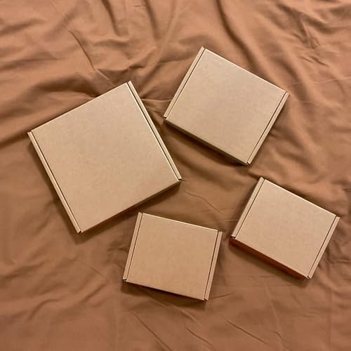 7x7x1 inch Small Shipping Boxes 50 Pack, Brown Corrugated Cardboard Mailers - Image 3