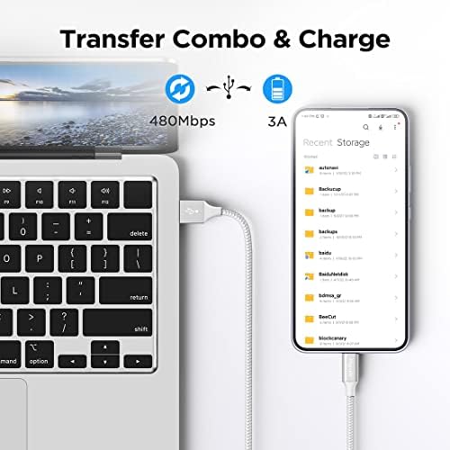 etguuds USB A to USB C Cable, 5-Pack (3/3/6/6/10 ft) Fast Charging Type C - Image 3