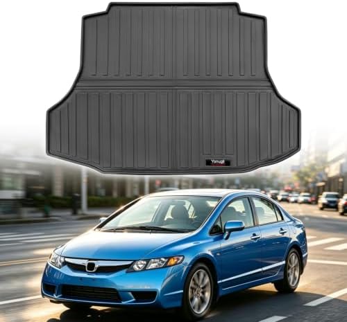 Custom for 2006-2011 Honda Civic Sedan Cargo Mats Trunk Liner All Weather TPE Protection Mat Accessories (for 2006-2011 Honda Civic) by Yonugli