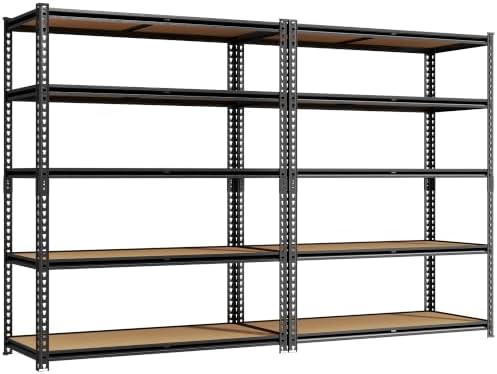 71.9" H Garage Shelves,Garage Storage Shelves Heavy Duty,Heavy Duty Garage Shelving,Adjustable 5 Tier Shelving for Garage Storage,Warehouse,71.9" Hx40 W x20 D by Korolado