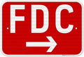 FDC Right Arrow Sign, Red Background, by SigoSigns