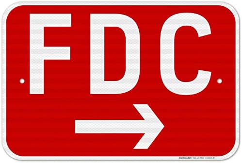 FDC Right Arrow Sign, Red Background, by SigoSigns