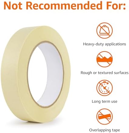 Amazon Basics Masking Tape for Light Duty Applications, Labeling, Easy Removal, Tears by Hand, 0.94" x 180', Beige, 6 Rolls - Image 5
