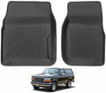 MOOREVER® All Weather Floor Mats for 1980-1996 Ford F150 & Bronco, 1980-1997 F-250/F350 Classic Ford Truck Floor Liners, Heavy Duty TPE Custom Fit F-150 & Bronco Car Accessories​ by MOOREVER