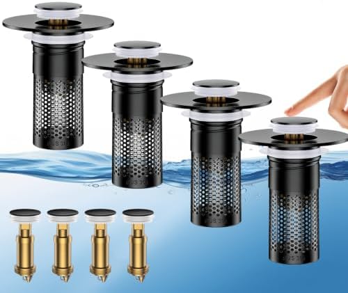 Bathroom Sink Drain Strainer,Universal Pop-Up Sink Stopper Hair Catcher by Mengine