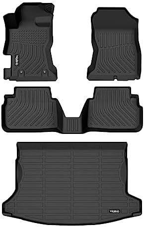 All-Weather Floor Mats & Cargo Liner Set Custom for Subaru Crosstrek 2018-2023/Subaru Impreza 2017-2023,TPE Rubber Trunk Floor Mat Interior Accessories - Black by Wailtnb