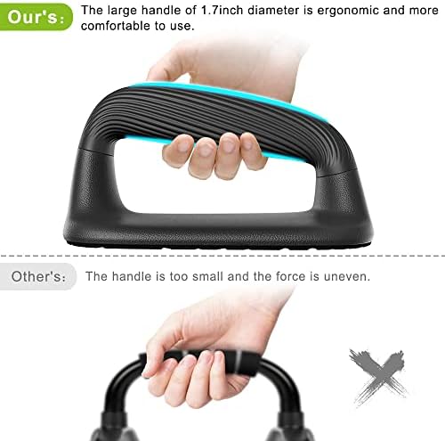 Kipika Push Up Bars, Pushup Stands, Anti-Slip Soft Plastic Push Up Handles, Bottom Anti-Slip Pad, Strength Training Equipment, Perfect for Floor Workout Exercise - Image 5