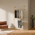 pamo Industrial Clothing Rack Wall Mounted Gold – 41" W × 87" H, 441 lbs by pamo
