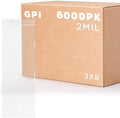 3" x 8" Zip Bags, 6000 Pack, 2 Mil, Reclosable for Incense Packaging, GPI by GPI