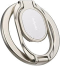 Doflyesky Magnetic Phone Grip for MagSafe Ring Holder, Metal Double Adjustable Gym Finger Ring Grip Kickstand, Removable Phone Grip for iPhone, iPad and Smartphones (Natural Titanium) by Doflyesky