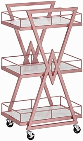 3-Tier Metal Trolley Cart for Beau Salon & Spa Rolling Manicure Sto Utili with Wheels Barber Cart with Der Trays for Hair Slists by Unknown