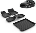 All Weather Car Floor Mats & Cargo Liner Set Fit for Mazda 3 FWD 2019-2025 2026 (Only Fits Hatchback Models) Floor Liners Trunk Liner Mazda 3 Cargo Mat Accessories Black by VOUKIY