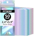 JETMORE Holographic Bags, 50 PCS Mylar Bags, 2.4x5.9in Resealable Bags by Jetmore