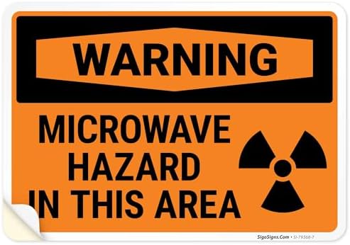 OSHA Warning Microwave Hazard in This Area with Graphic Sign, by SigoSigns