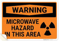 OSHA Warning Microwave Hazard in This Area with Graphic Sign, by SigoSigns