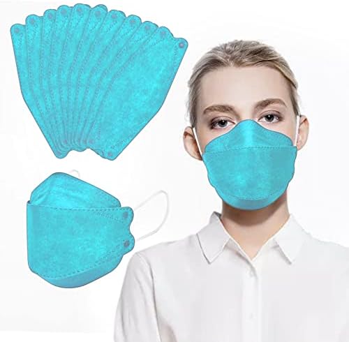 Borje KN95 Face Masks for Adults 50 Pack, 5-Ply Blue Disposable Face Mask Against PM 2.5 Smoke & Dust, Filtration Efficiency 95% - Image 4