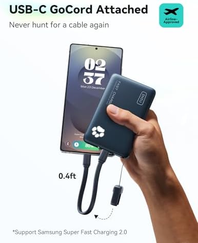 INIU 10000mAh 45W Fast Charging Portable Charger, Smaller Travel Power Bank - Image 4