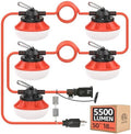 50FT 50W 3Prong LED Work String Lights,18/3 SJTW,ETL Certified by Omlite
