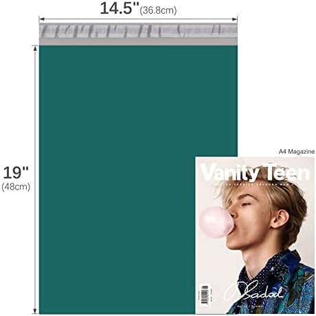 Fuxury 500 Pcs Poly Mailers 14.5x19", Bulk Shipping Bags for Clothing Green - Image 2