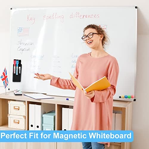 KITANIS Magnetic Pen Holder,2 Pack Magnetic Dry Erase Marker Holder with Generous Compartments,Strong Magnet Storage Marker Pen Pencil Organizer for Refrigerator,Whiteboard,Locker Accessories - Image 5
