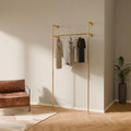 pamo Gold Clothing Rack Wall Mounted – 41" W × 87" H, 309 lbs by pamo