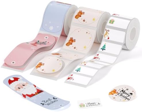 NIIMBOT 3 Rolls Christmas Thermal Label Paper for B1/B21/B2/PRO Label Maker by NIIMBOT%C2%AE
