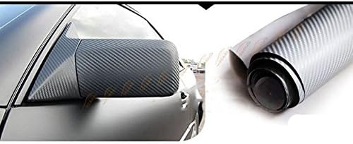 F & B LED LIGHTS Silver 3D Carbon Fiber Film Twill Weave Vinyl Sheet Roll Wrap - Image 3