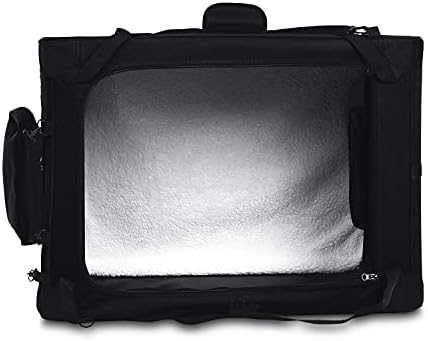 Amazon Basics Foldable Portable Soft Pet Dog Crate Carrier Kennel, 36 x 24 x 24 inches, Black - Image 3