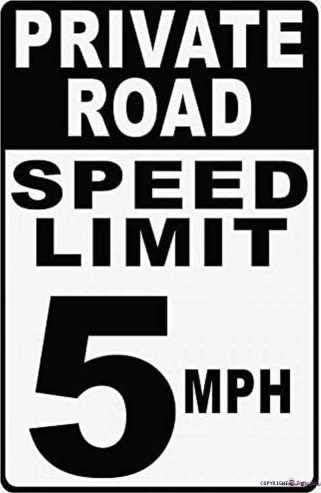 New Warning Signs Metal Tin Sign -Watch Out for Private Road Speed Limit 5 Mph Wall Street Decor. Outdoor Industrial Aluminum Sign 12x8 Inches Warning Signs Prompt Signs by Eletina