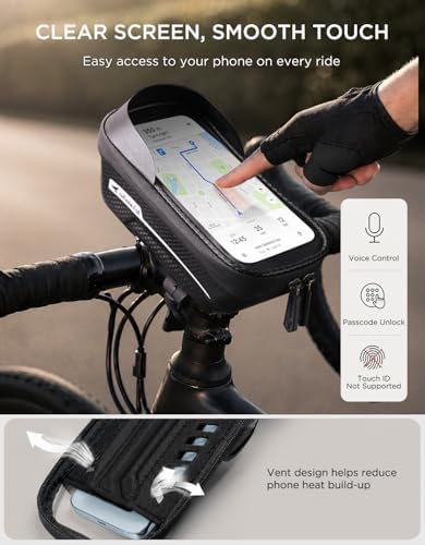whale fall Waterproof Bike Frame Bag, 1S Quick Release Bike Phone Holder - Image 3