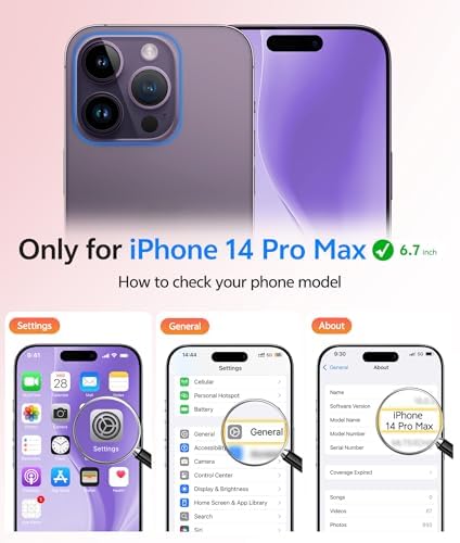FNTCASE for iPhone 14 Pro Max Case, Fit for Magsafe, Glass Screen Protector - Image 2