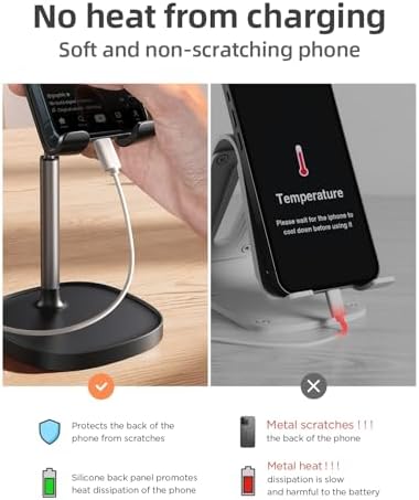 LISEN Cell Phone Stand Phone Holder for Desk, Office Decor Gadgets for Men - Image 4