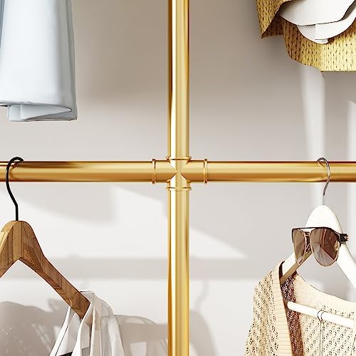 ORSENIGO Industrial Pipe Clothing Rack, Heavy Duty Metal Clothes Rack with Double Rods for Hanging Clothes, Wall Mount Space-Saving Garment Display Rack - Image 5