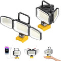 2PCS LED Work Light Compatible with 20V Battery, 150W 15000LM Flood Light, 6500K Daylight 3-Head Adjustable, USB Type-C&2 Brightness Modes Portable Flashlight Job Site Light (Tool Only) by LIVOWALNY
