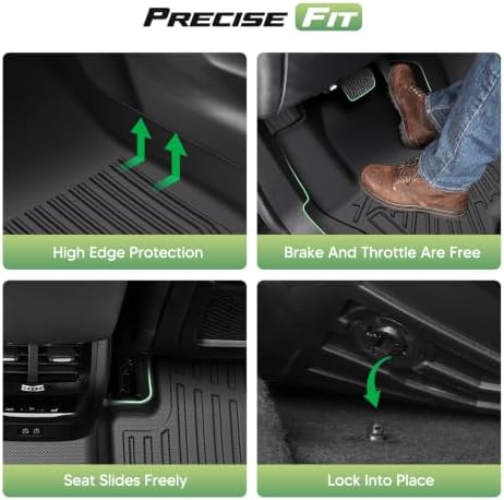 Floor Mats for Chevy Tahoe/GMC Yukon 7 Seats Bucket Seat (Not for Yukon XL) 2021-2025 2026, All Weather Cargo Liner for Tahoe Accessories, Heavy Duty Car Mats, Car Accessories - Image 3