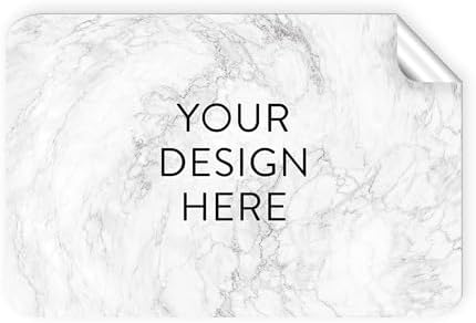 100 Custom Vinyl Stickers - Upload Your own Image, Text, Design, Logo - Personalized Logo Labels for Handmade, Packaging, Bottle, Jars, Candle, Brand Stickers (Silver Marble, 6x4) by DayStarCustomDesigns