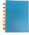 Talia Discbound Notebooks, Planner, Customizable, With 1" Gold Discs (Energetic Turquoise, Junior (5.5in x 8.5in)) by Talia