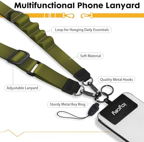 Icycay Phone Lanyard Crossbody Strap Neck Adjustable Teacher Women Green - Image 3
