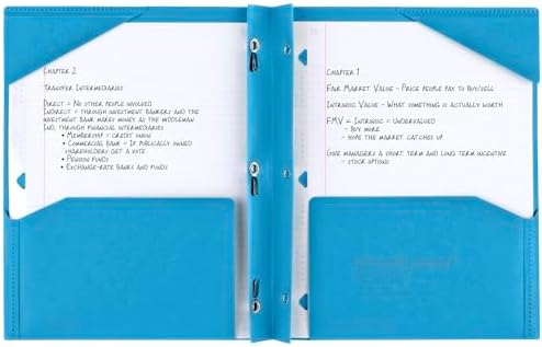 Five Star 2-Pocket Folder,Plastic Folder with Stay-Put Tabs and Prong Fasteners,Holds 8-1/2" x 11" Paper,Tidewater Blue,White,Amethyst Purple,Harvest Yellow (38064),(Pack of 24) - Image 2