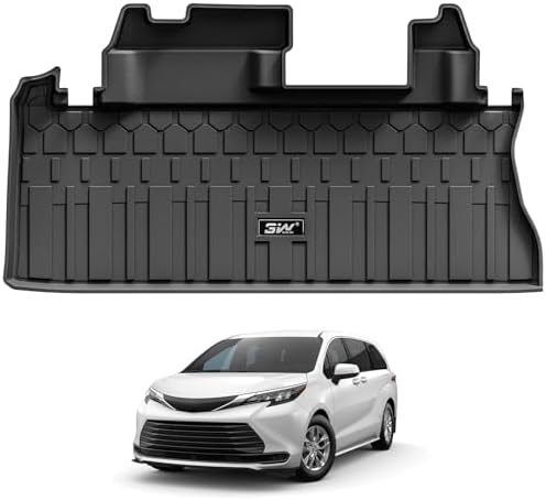 3W Cargo Liner Custom Fit for Toyota Sienna 2021-2026, TPE Trunk Mat by 3W