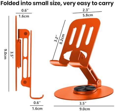 Universal Metal Cell Phone Stand, Orange - Image 3