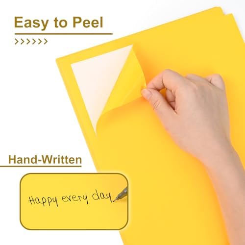LLIKED 8-1/2" x 11" Fluorescent Yellow Address Labels 30 Sheets - Image 4