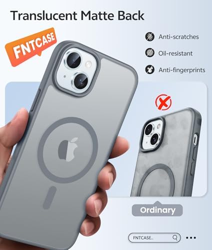 FNTCASE for iPhone 15/14/13 Case, Fit for Magsafe, Glass Screen Protector - Image 6