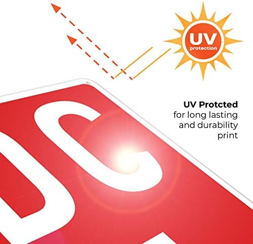 FDC Left Arrow Sign, Red Background, - Image 5