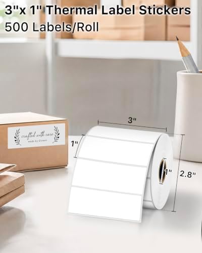 iEager 3x1 Inch Thermal Labels, White Durable Thermal Printer Stickers - Image 2